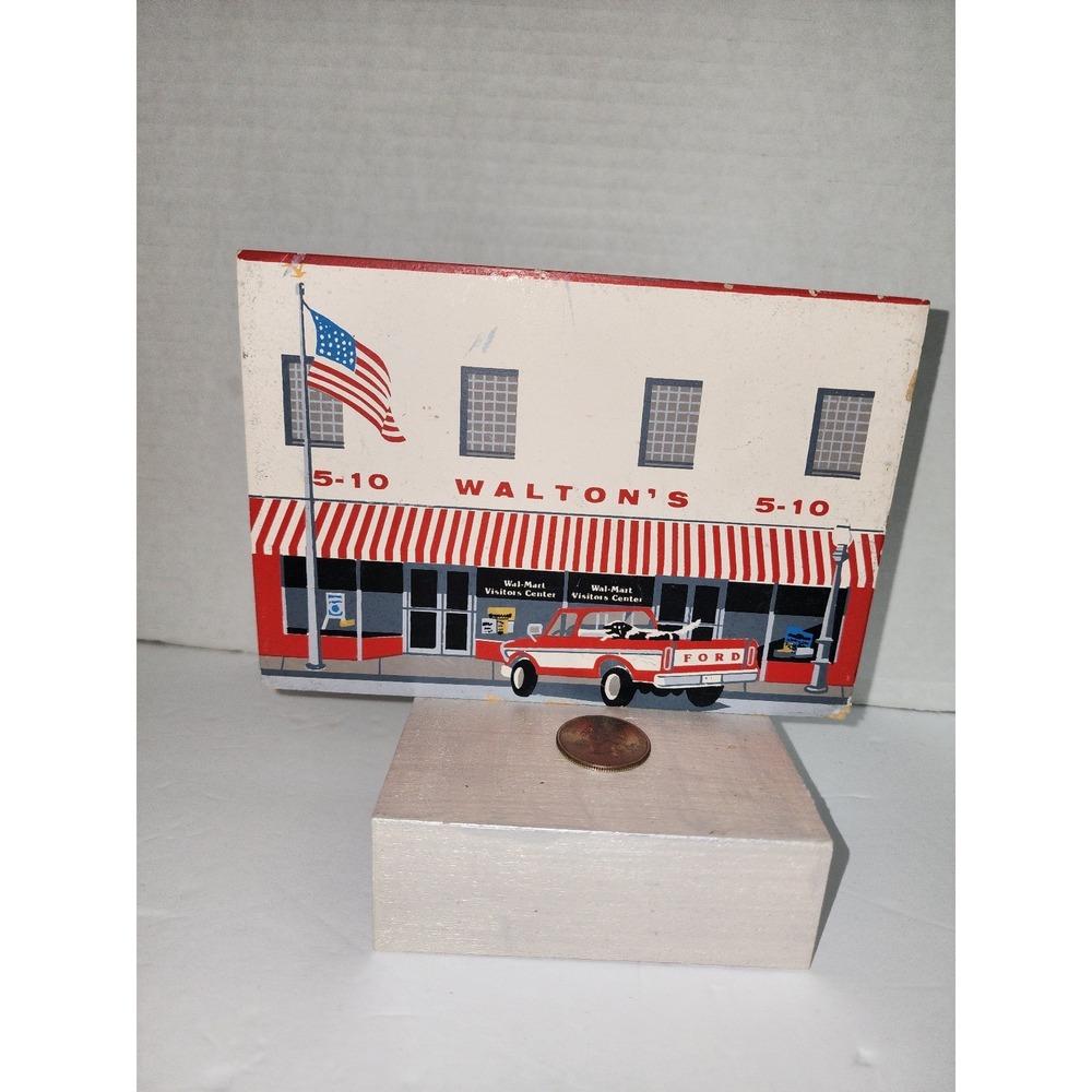 wooden display Walton's 5-10 store Sam Walton's pickup truck Walmart souvenir